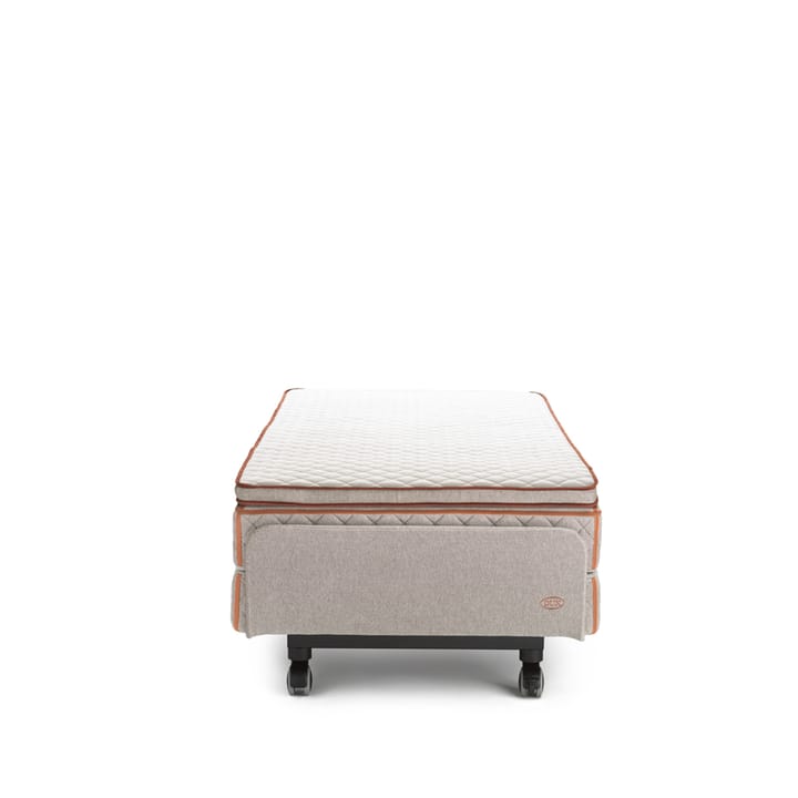 DUX Axion ställbar säng, vit/brun 90x200cm medium Dux