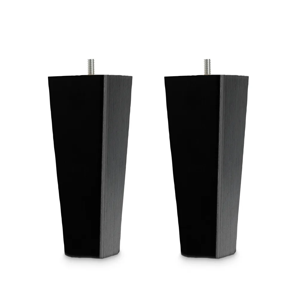 Dux koniska sängben 2-pack, svart bets, 20 cm Dux