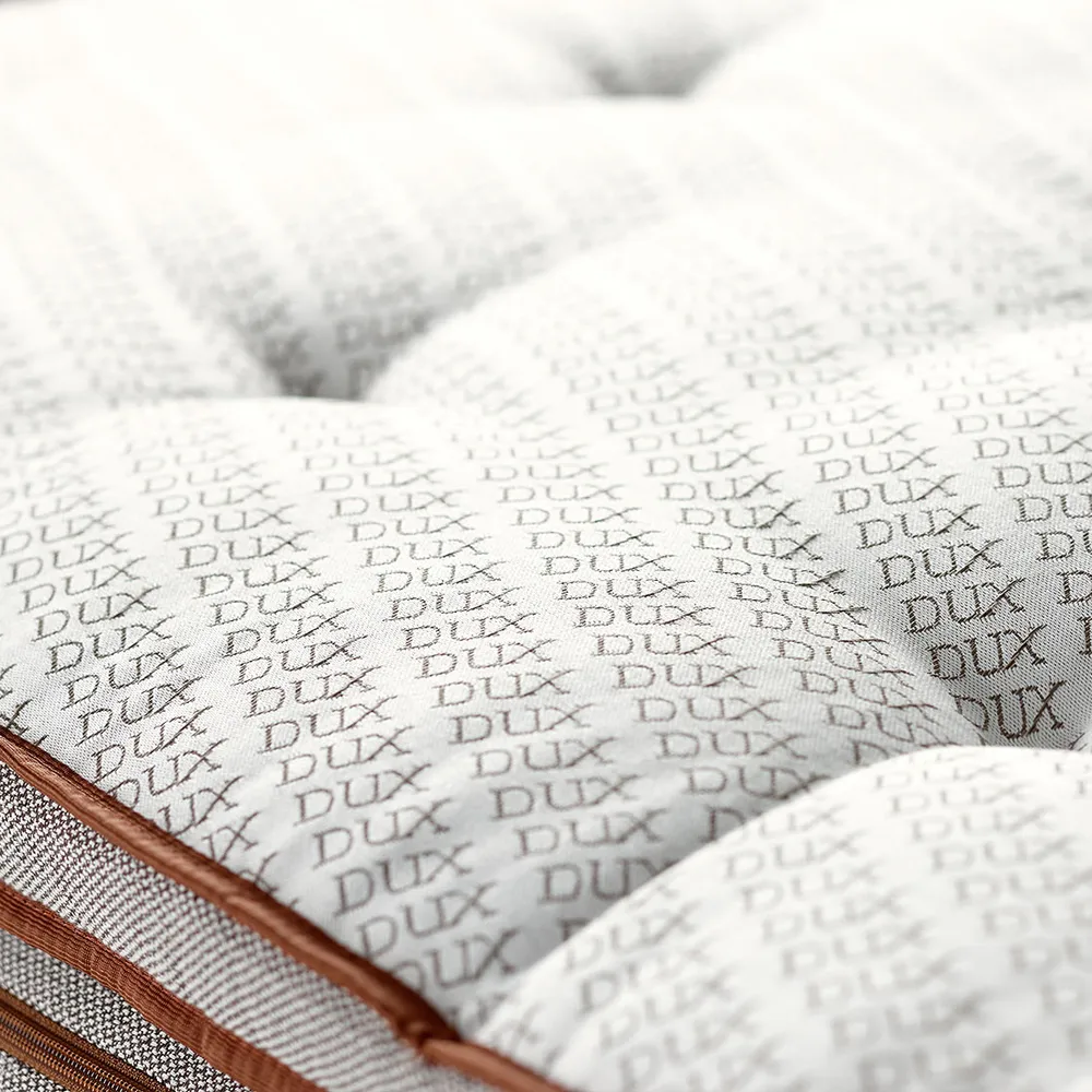 DUX Xupport Plus bäddmadrass, Vit/brun 90x200x7,5 cm Dux