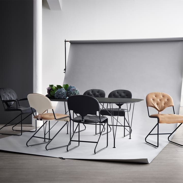 Inter matbord - Svart, nanolaminat, svarta ben 100x180 cm - Dux