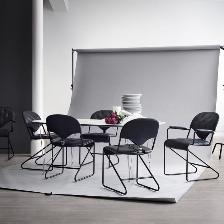Inter matbord - Svart, nanolaminat, svarta ben 100x180 cm - Dux