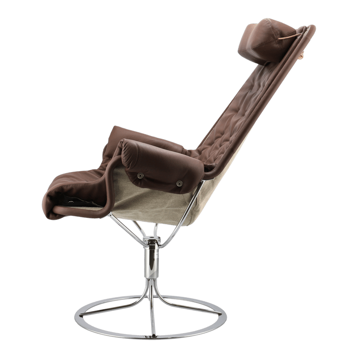 Jetson fåtölj, Classic soft 25 brun-flax-krom Dux