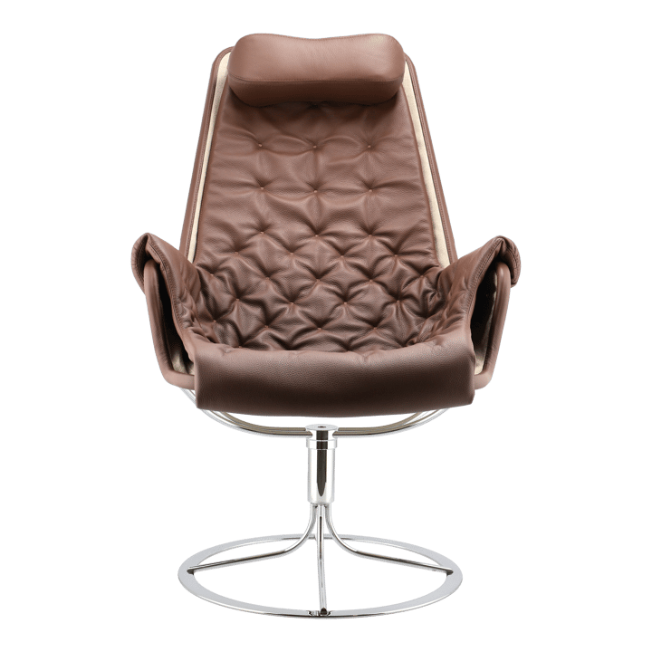 Jetson fåtölj, Classic soft 25 brun-flax-krom Dux