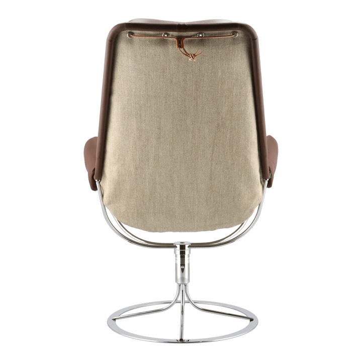 Jetson fåtölj, Classic soft 25 brun-flax-krom Dux