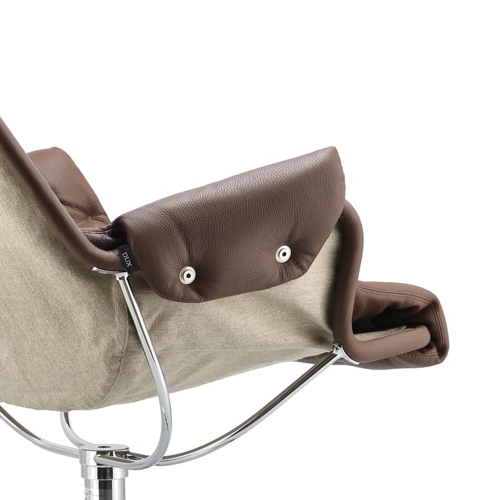 Jetson fåtölj, Classic soft 25 brun-flax-krom Dux
