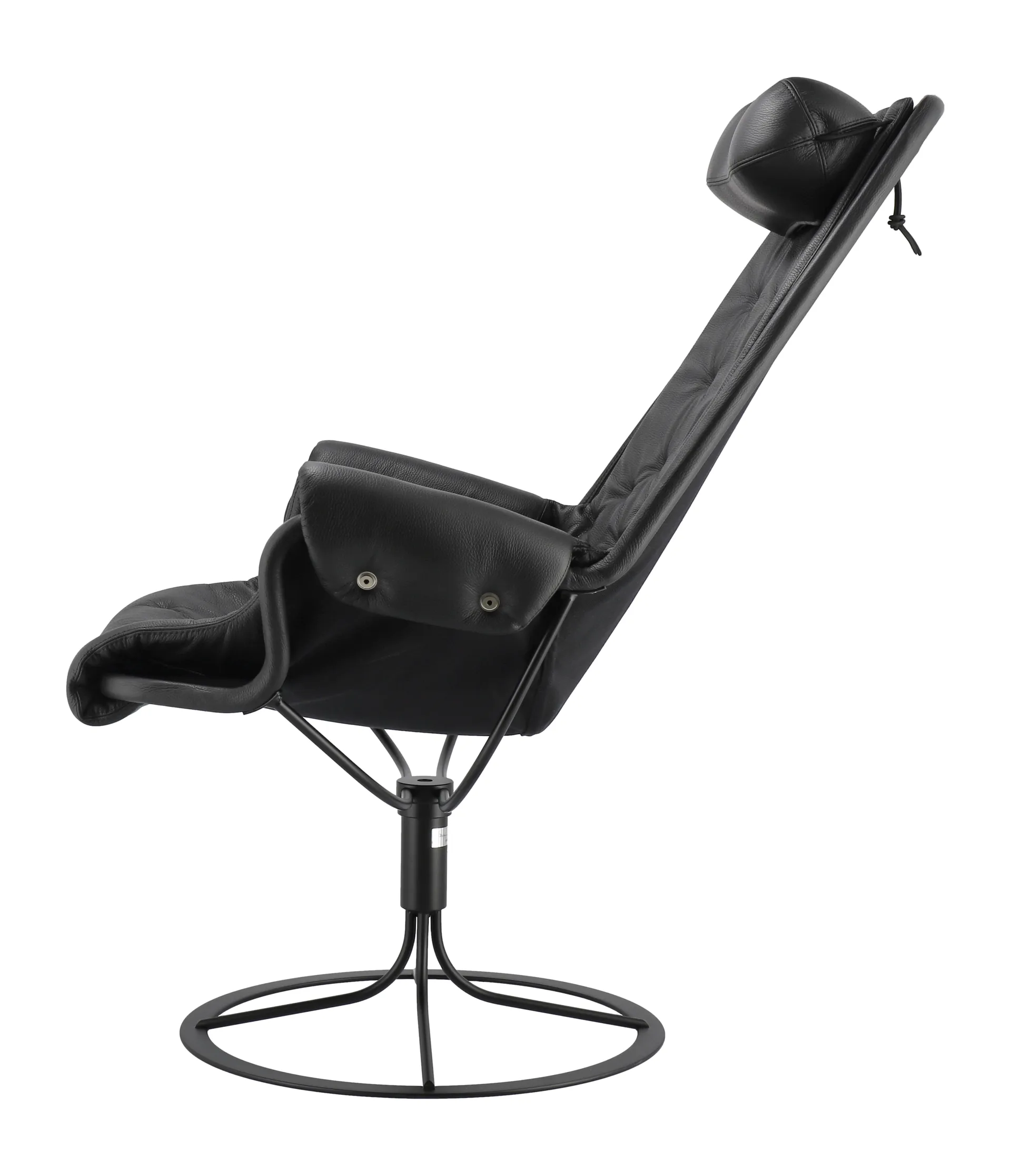 Jetson fåtölj, Läder classic soft 88 svart-svart stativ-plain 88 Dux