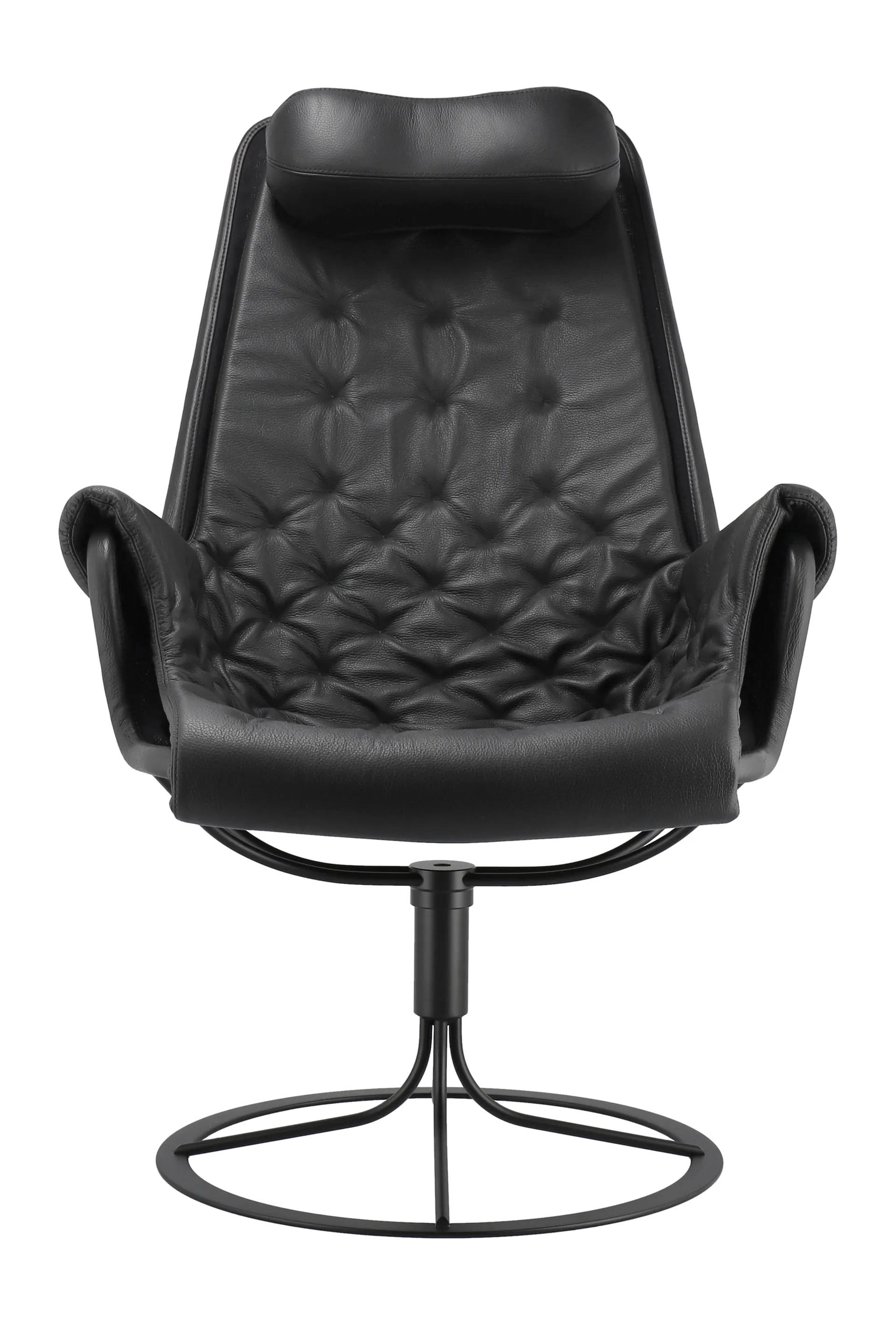Jetson fåtölj, Läder classic soft 88 svart-svart stativ-plain 88 Dux