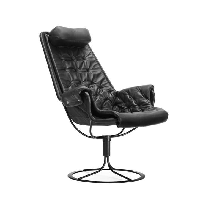 Jetson fåtölj - Läder classic soft 88 svart, svart stativ, plain 88 - Dux