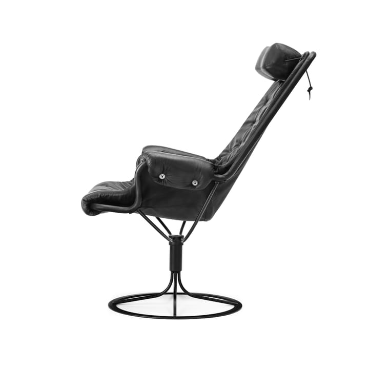 Jetson fåtölj - Läder classic soft 88 svart, svart stativ, plain 88 - Dux