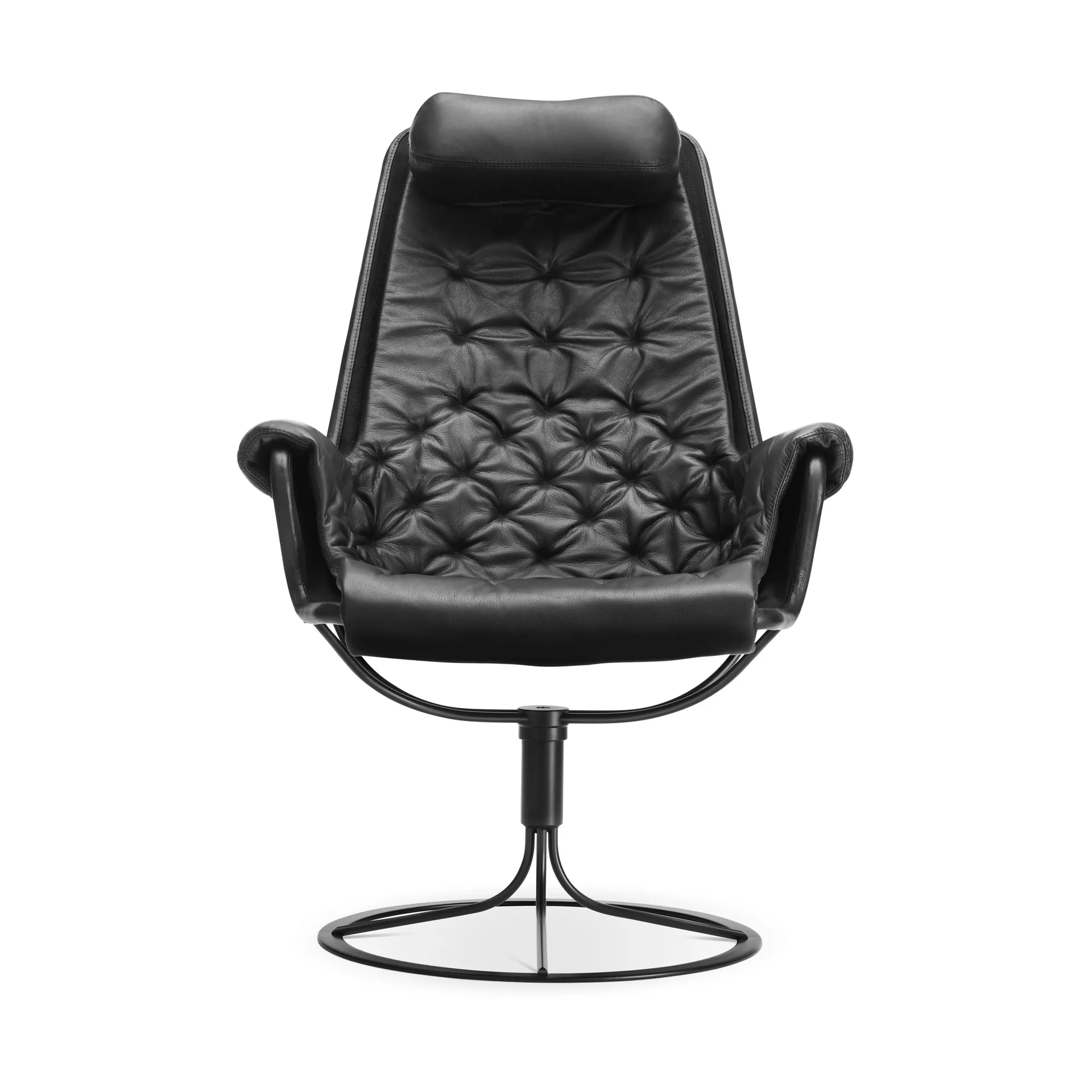 Jetson fåtölj, Läder dakota 88 svart-svart stativ Dux