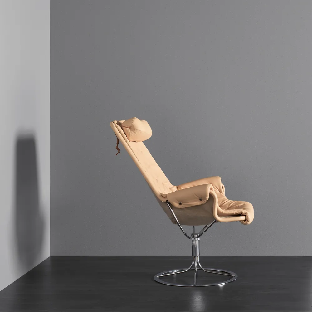 Jetson fåtölj, Läder dakota 88 svart-svart stativ Dux