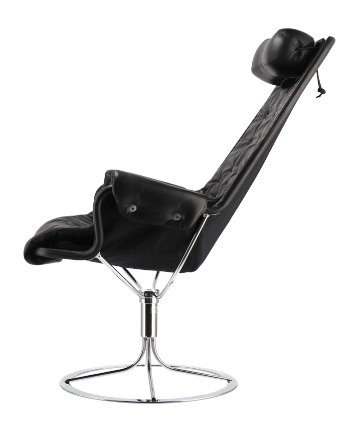 Jetson fåtölj, Läder dakota 88 svart-väv svart-krom Dux