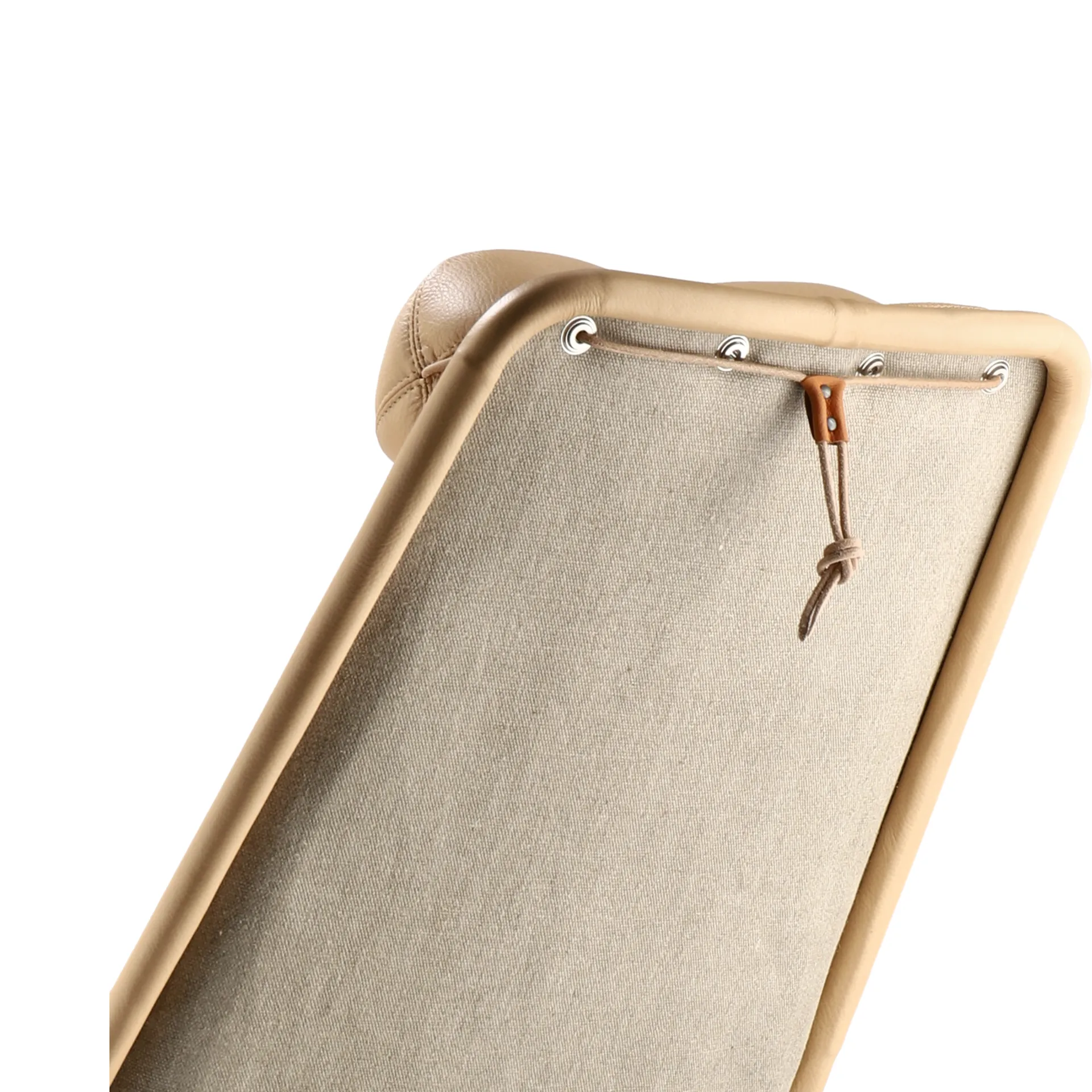 Jetson fåtölj, Läder rustical 22679 natur-flax-krom Dux