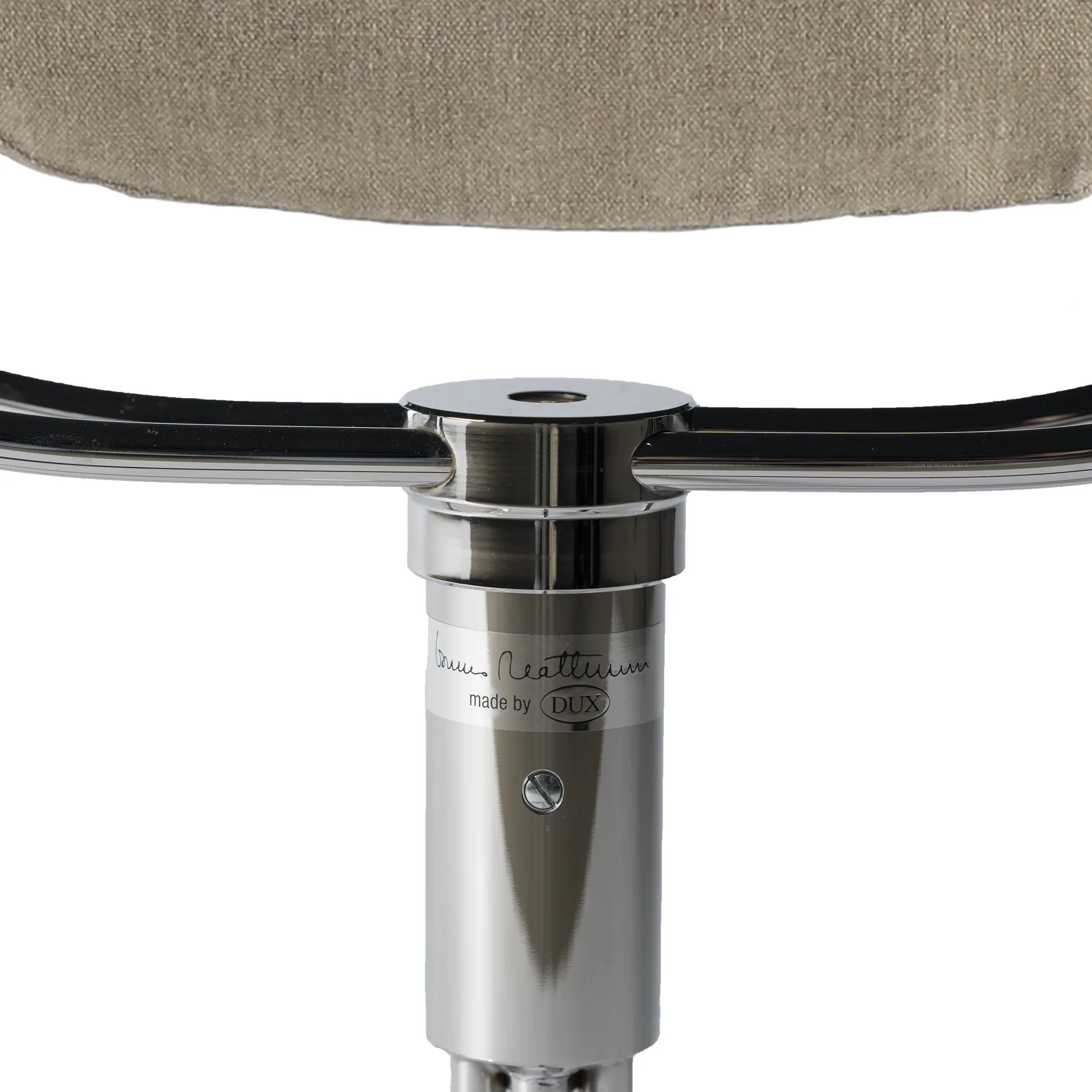 Jetson fåtölj, Läder rustical 22679 natur-flax-krom Dux