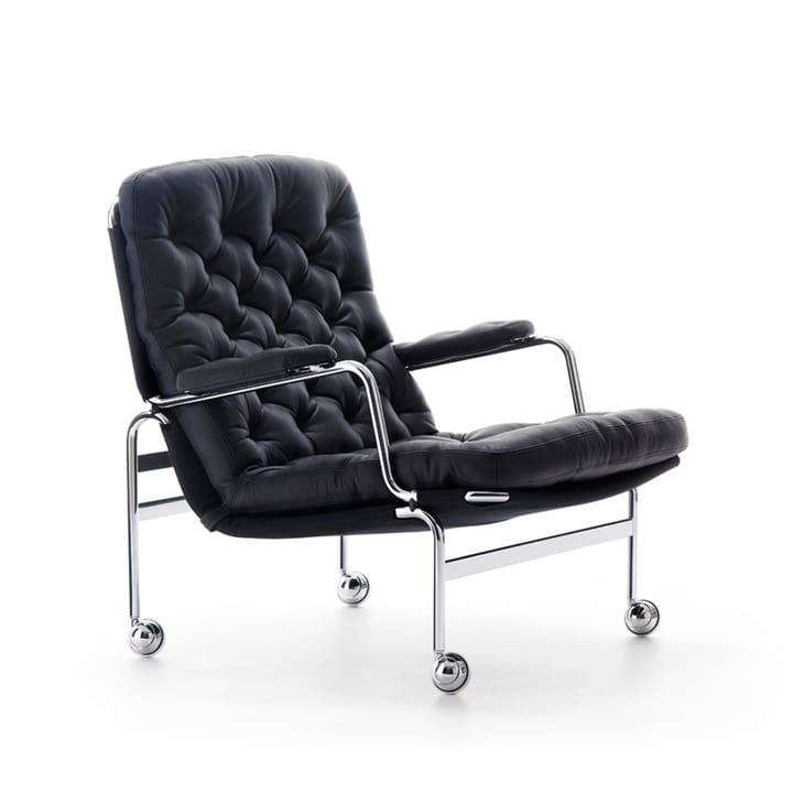 Karin 73 fåtölj - läder dakota 88 svart-plain 88 - Dux