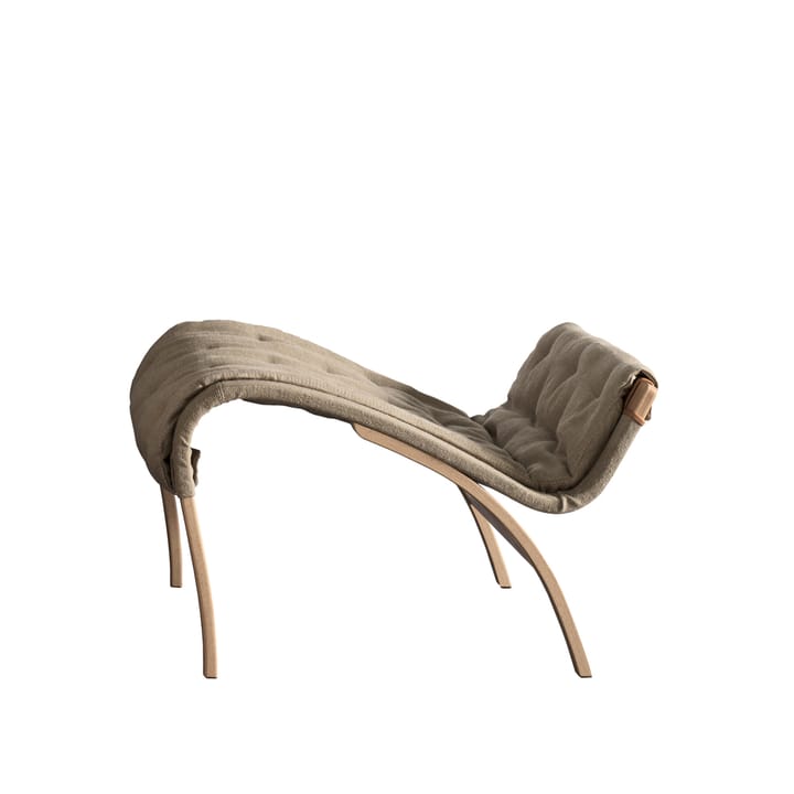 Pernilla 69 fotpall, Tyg flax 21 beige, bokstomme Dux