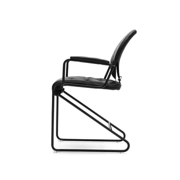 Sam karmstol - Läder classic soft 88 svart-hög-svart stativ - Dux