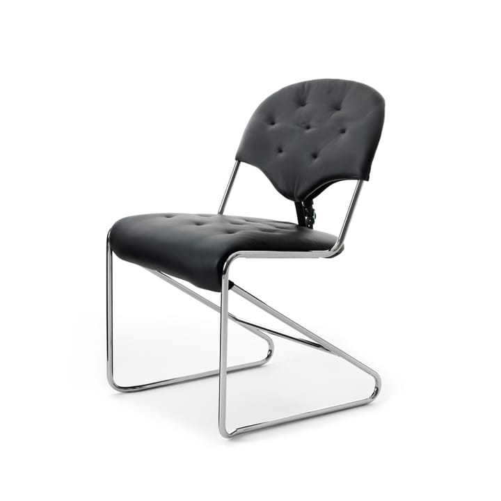 Sam stol - Classic soft 88 svart-hög-krom - Dux