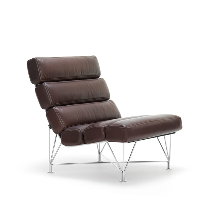Spider Chair fåtölj - Läder dakota 28 brun kromstativ - Dux