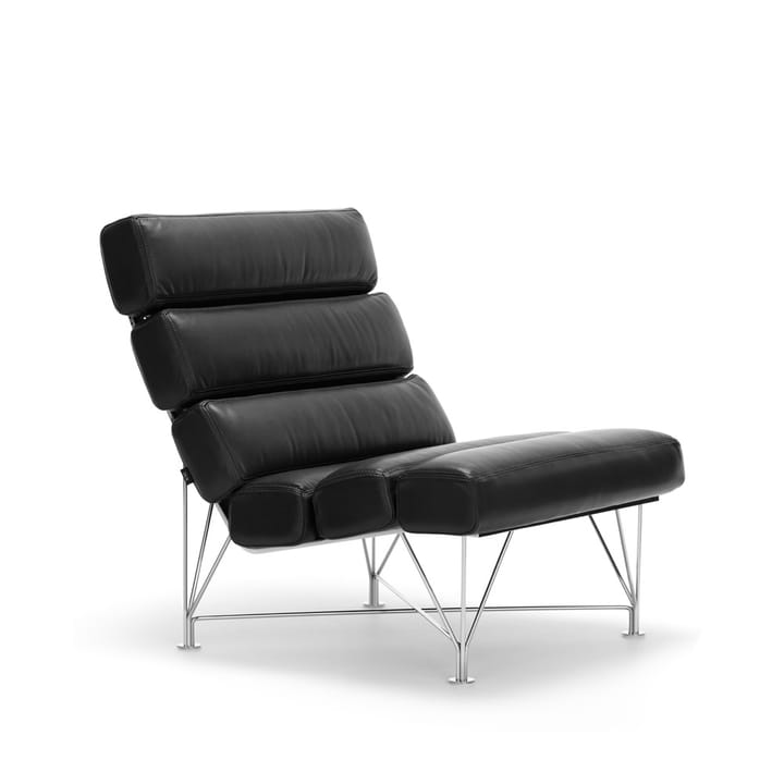 Spider Chair fåtölj - Läder dakota 88 svart, kromstativ - Dux