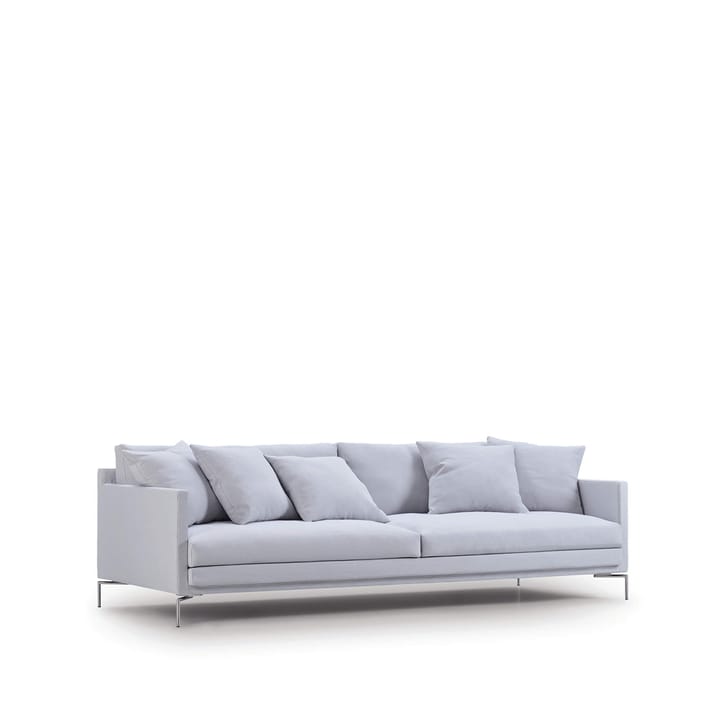 Ash 3-sits soffa - tyg desert 07 vit, borstade stålben - Eilersen