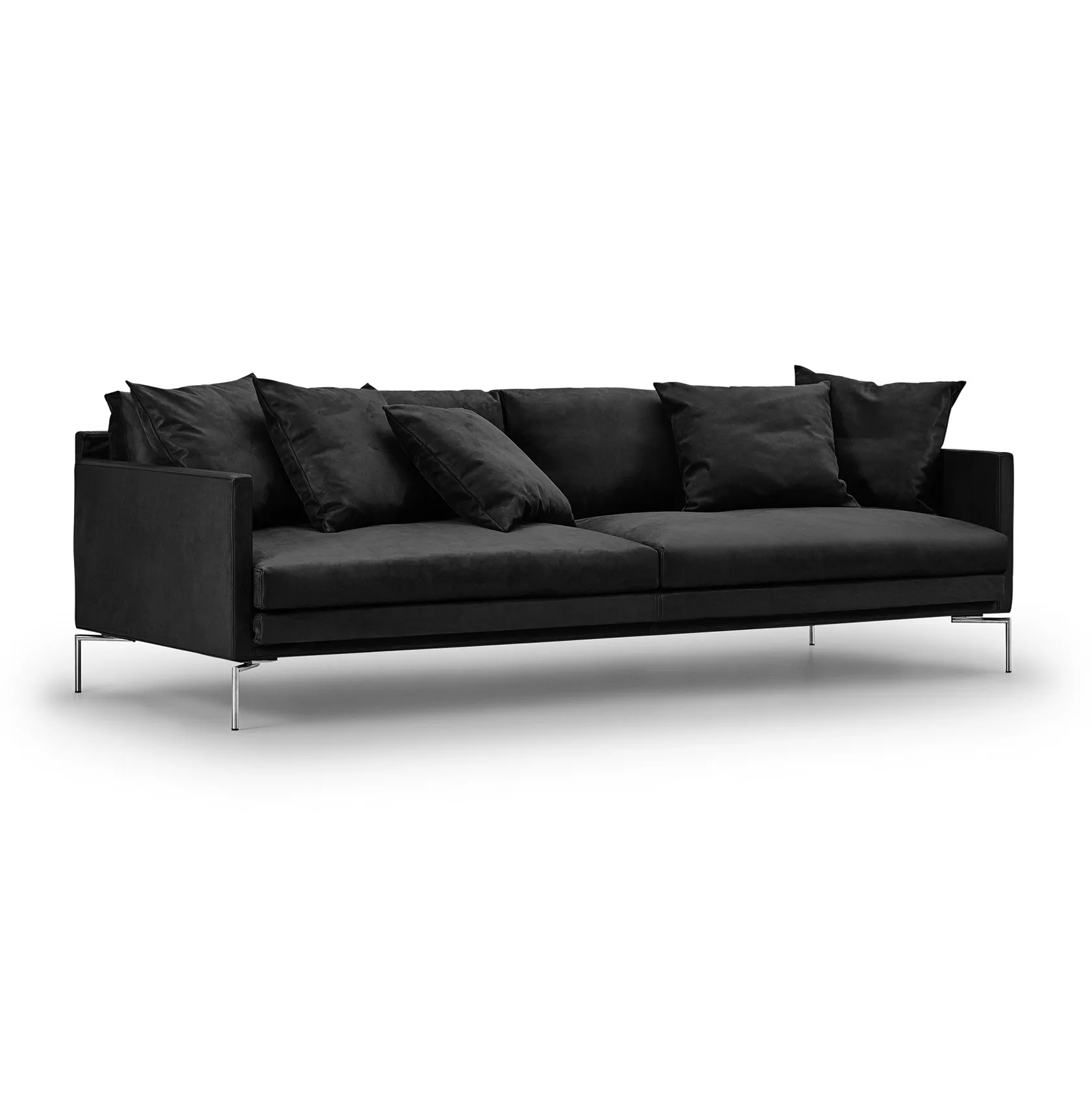 Ash soffa, 3-sits, 240 cm Ranch 10-borstade stålben Eilersen