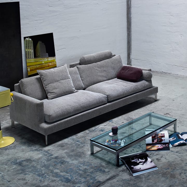Great lift 3-sits soffa, tyg bakar 16 svart, kromben Eilersen
