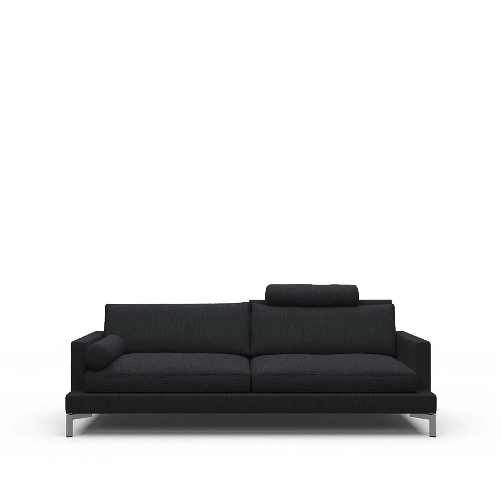 Great lift 3-sits soffa, tyg louis 16 mörkgrå, kromben Eilersen