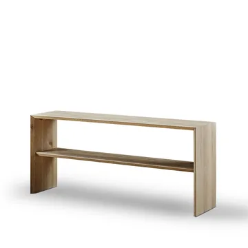 Kant konsolbord med hylla - Oljad ek 120x35x55 - Eilersen