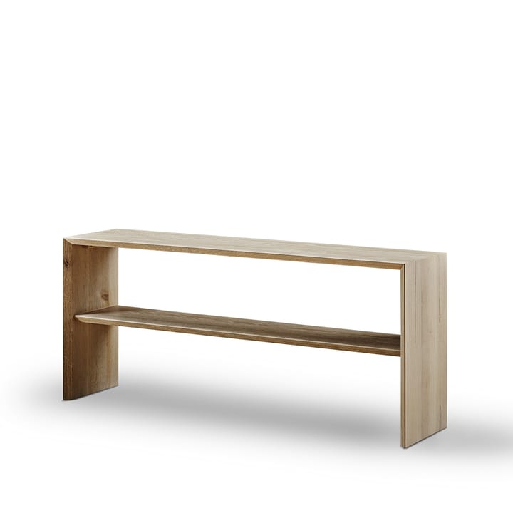 Kant konsolbord med hylla - Oljad ek 120x35x65 - Eilersen