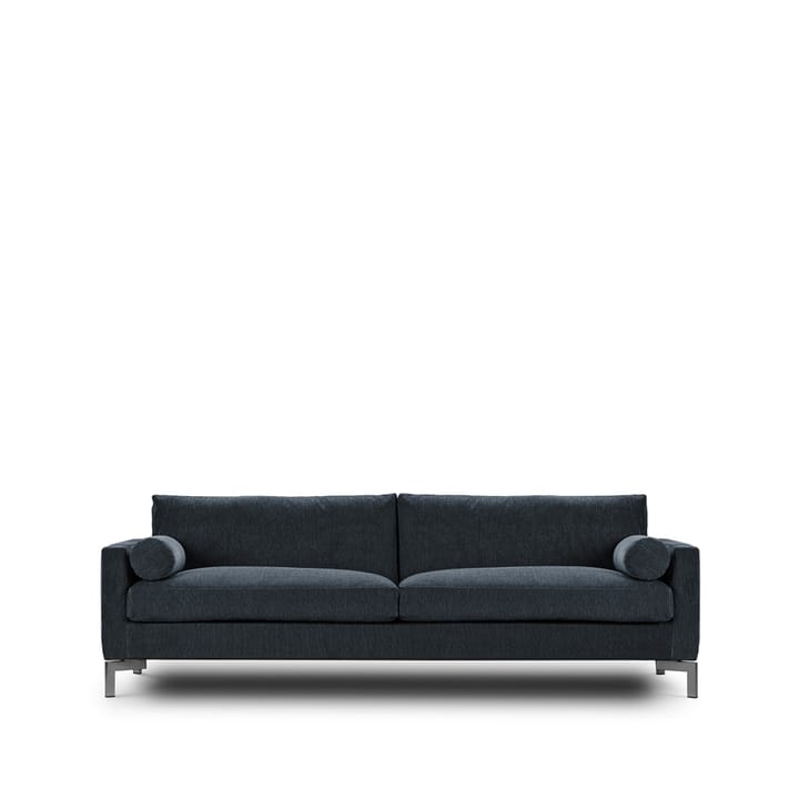 Lift 3-sits soffa - tyg tangent 16 gråblå, duntopp, stålben, 240 cm - Eilersen
