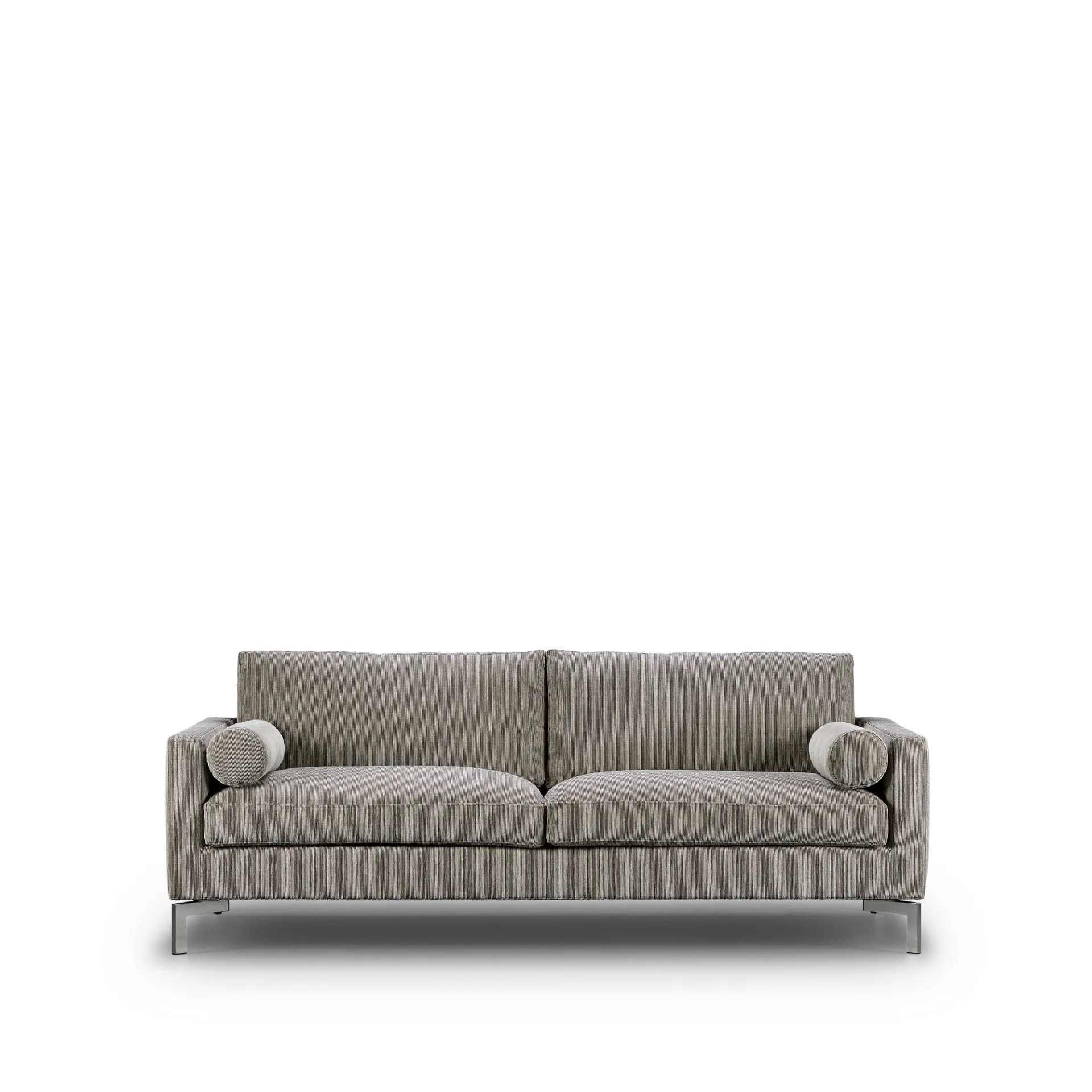 Lift soffa 210 cm dunstoppning, Tyg bakar 01 brunbeige-stålben Eilersen