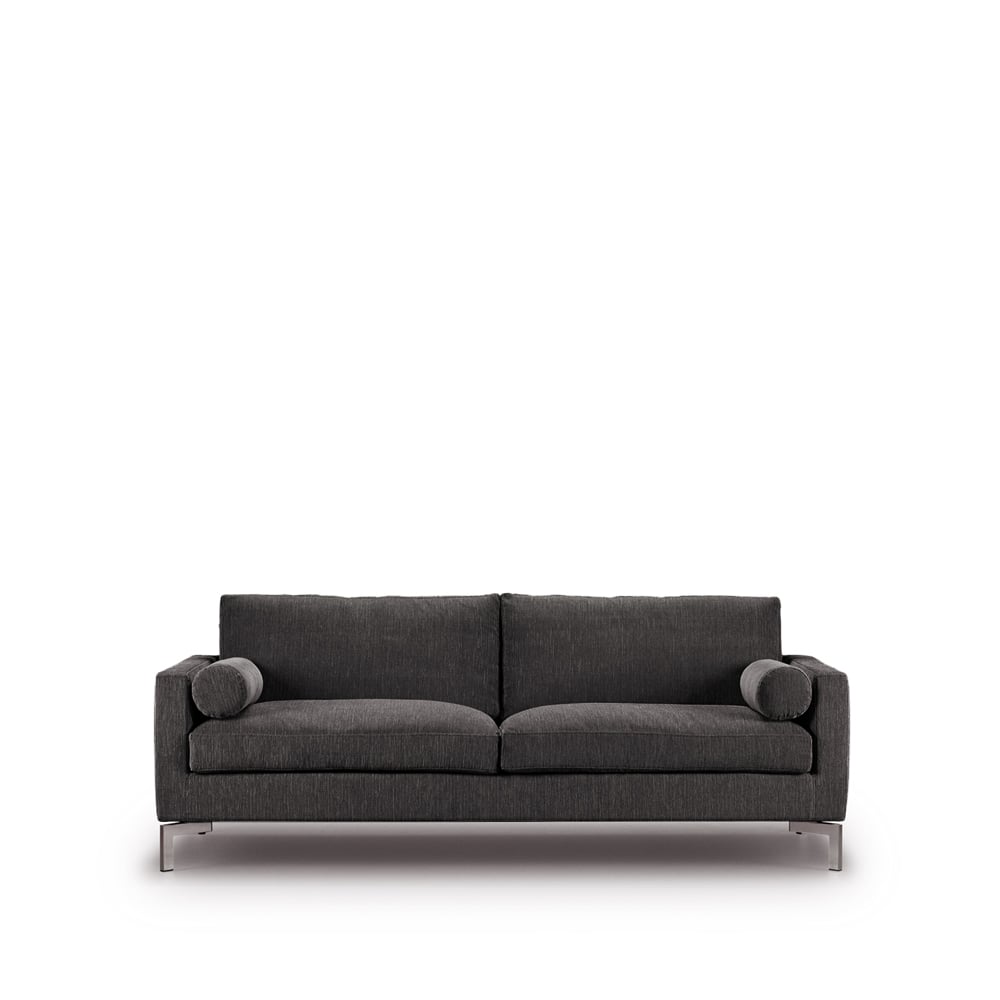 Eilersen Lift soffa 210 cm skumstoppning Tyg gravel 0016 mörkgrå-stålben