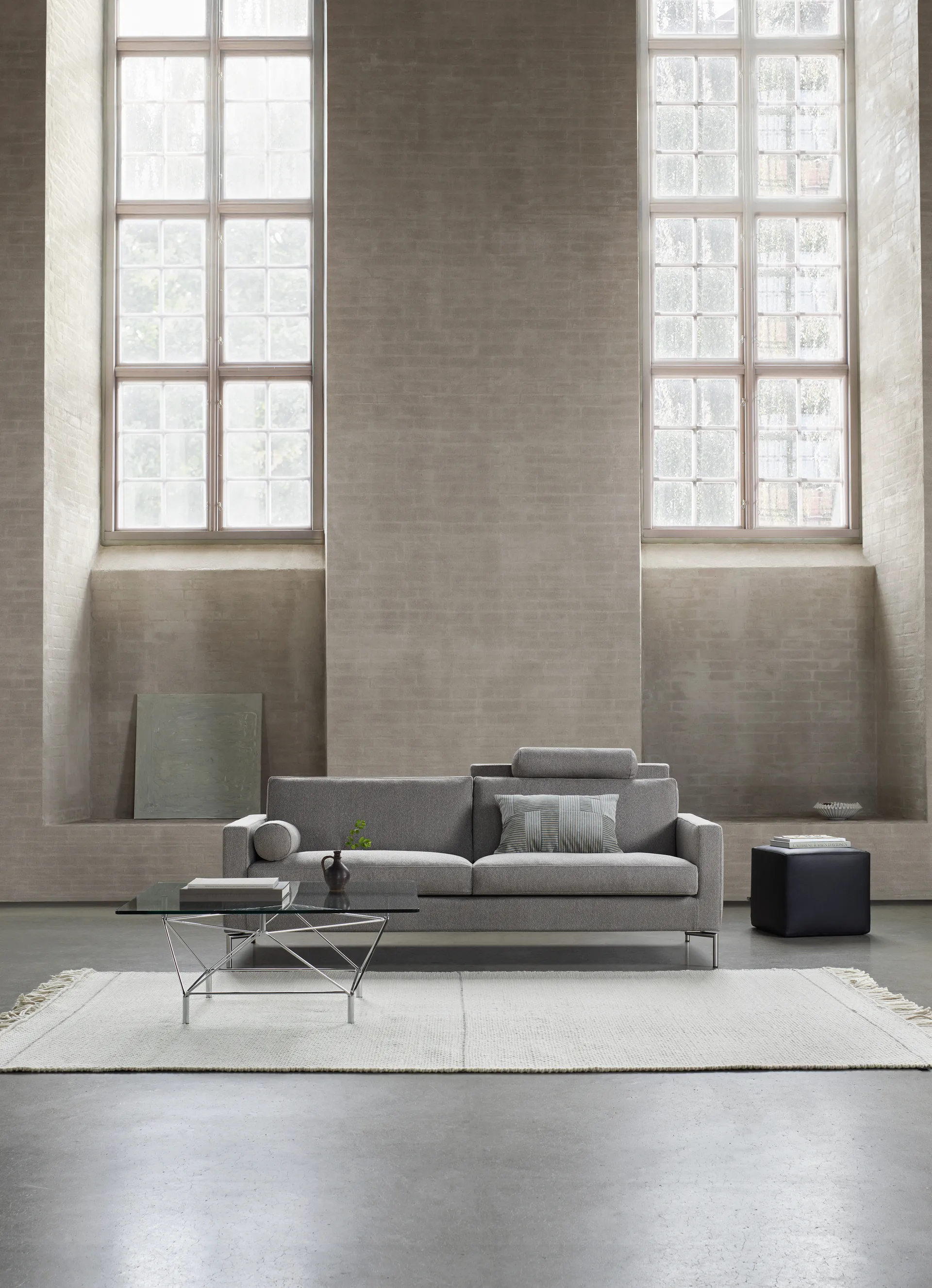 Lift soffa 240 cm, Bakar 01 brunbeige-duntopp-stålben Eilersen