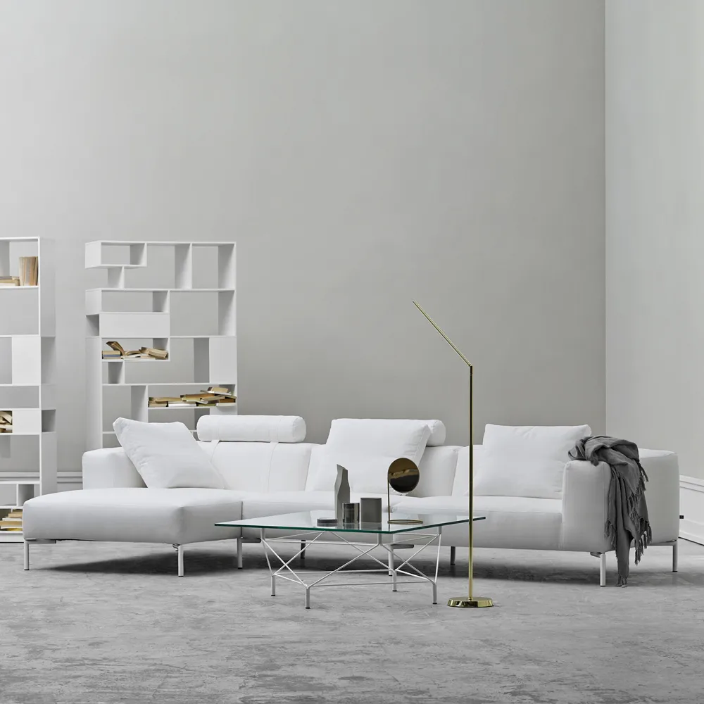 Spider soffbord, Bruntonat glas-svart stativ, Ø105 cm Eilersen