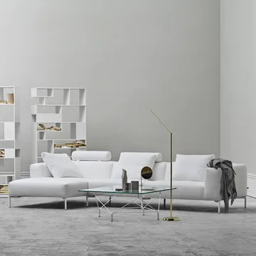 Spider soffbord - Vit marmor-svart stativ, Ø105 cm - Eilersen