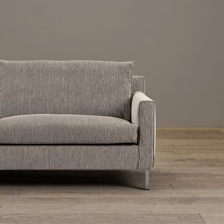 Streamline 3-sits soffa 220 cm, bakar 01 brunbeige-rostfritt stål Eilersen