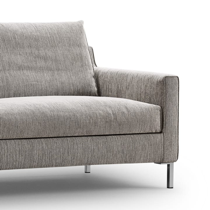 Streamline 3-sits soffa 220 cm, bakar 01 brunbeige-rostfritt stål Eilersen