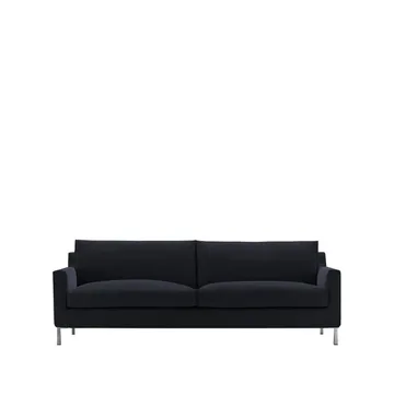 Streamline 3-sits soffa 220 cm - tyg bakar 16 svart, stålben - Eilersen