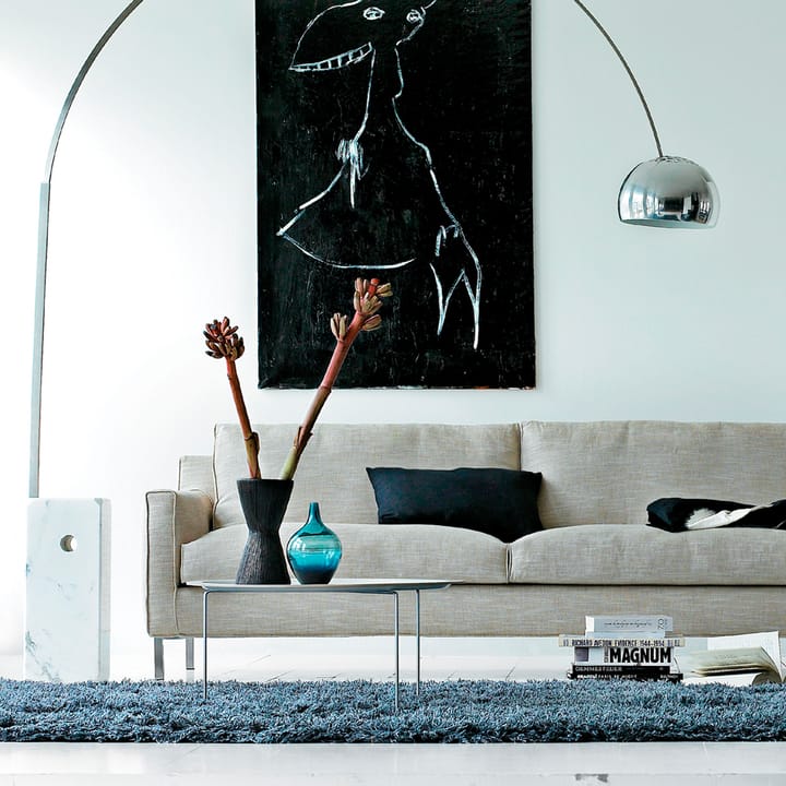Streamline 3-sits soffa 220 cm, tyg bakar 16 svart, stålben Eilersen
