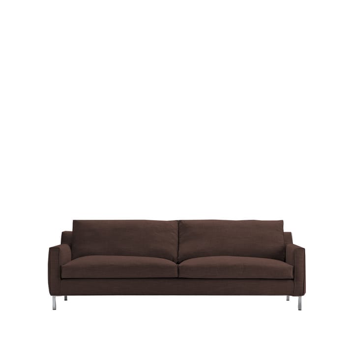 Streamline 3-sits soffa 220 cm - tyg cross 03 brunröd, stålben - Eilersen