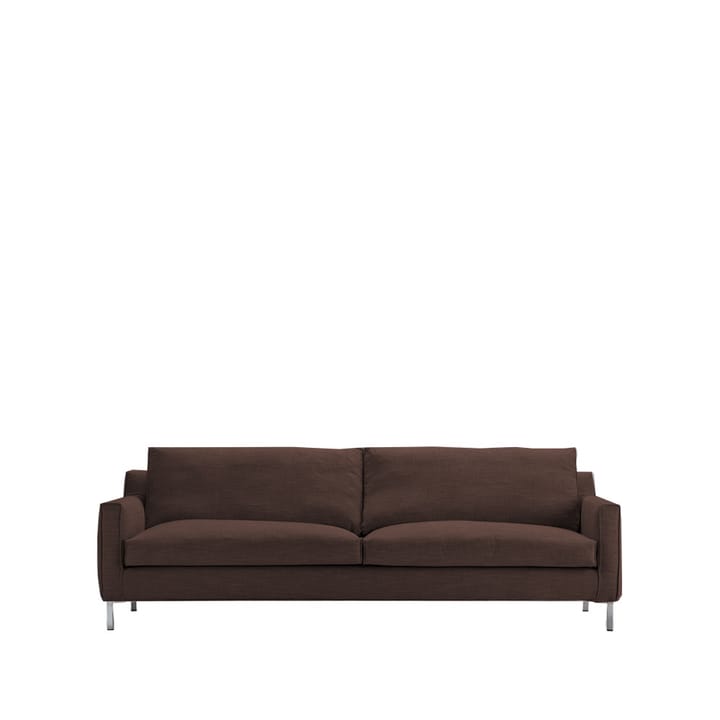 Streamline 3-sits soffa 220 cm - tyg cross 03 brunröd, stålben - Eilersen