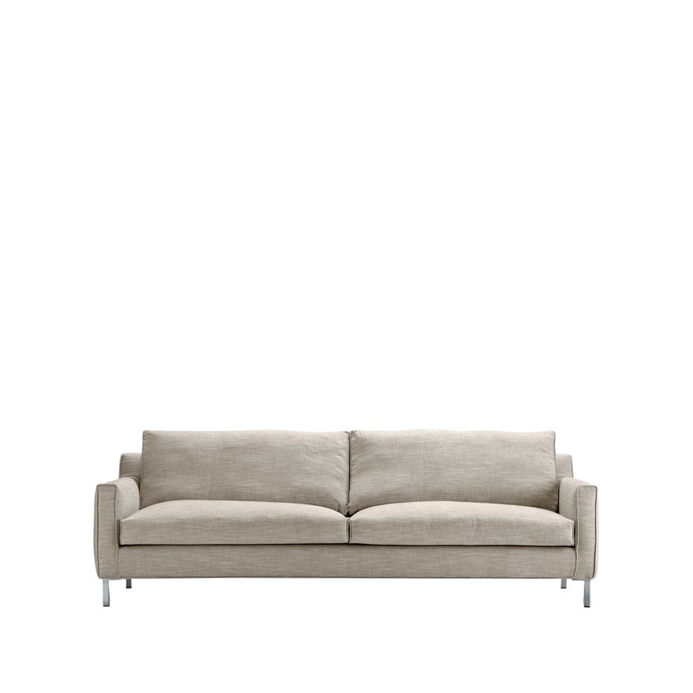 Eilersen Streamline 3-sits soffa 220 cm tyg cross 07 beige, stålben