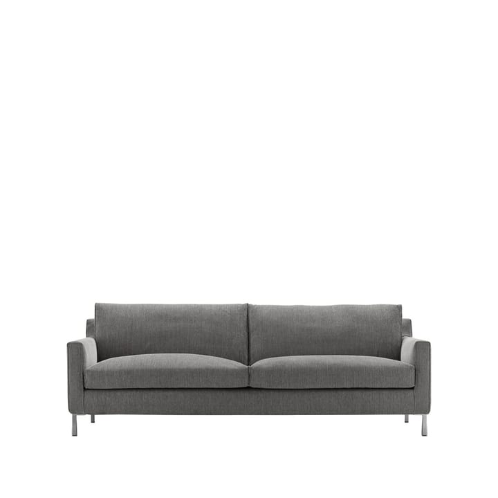 Streamline 3-sits soffa - tyg bakar 01 brunbeige, ben i rostfritt stål - Eilersen