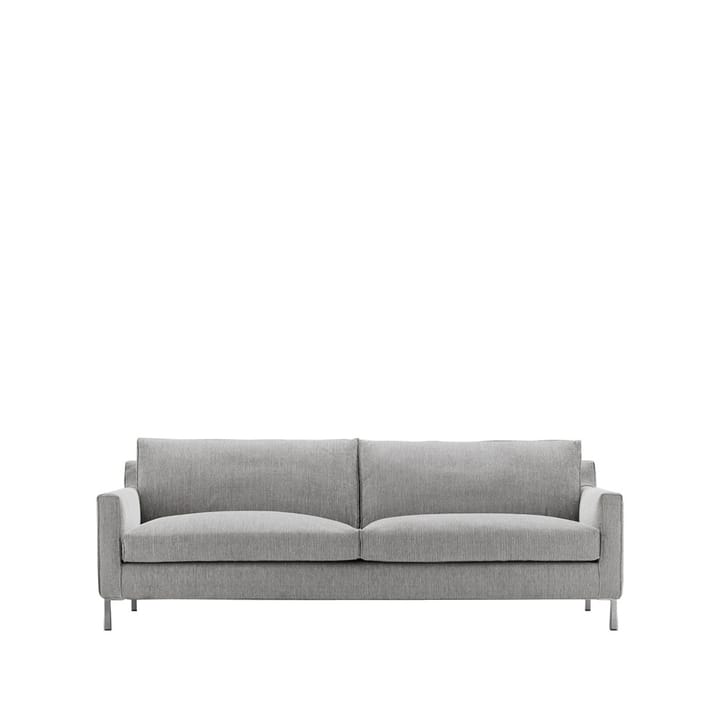 Streamline 3-sits soffa - tyg bakar 47 ljusgrå, ben i rostfritt stål - Eilersen