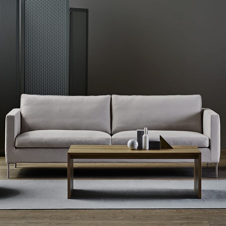Trenton soffa 220 cm, läder texas 23 brun-rostfr. stål Eilersen