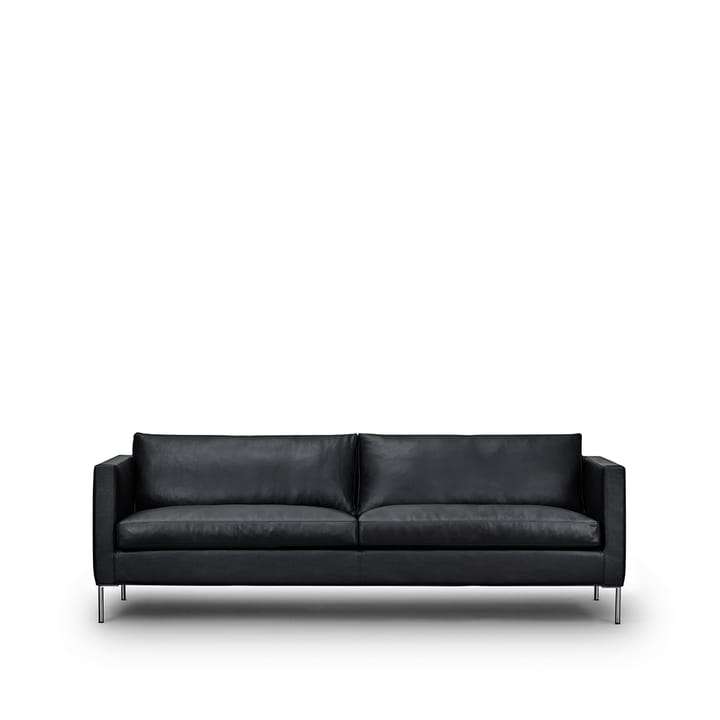 Trenton soffa - läder texas 10 svart, rostfritt stål - Eilersen