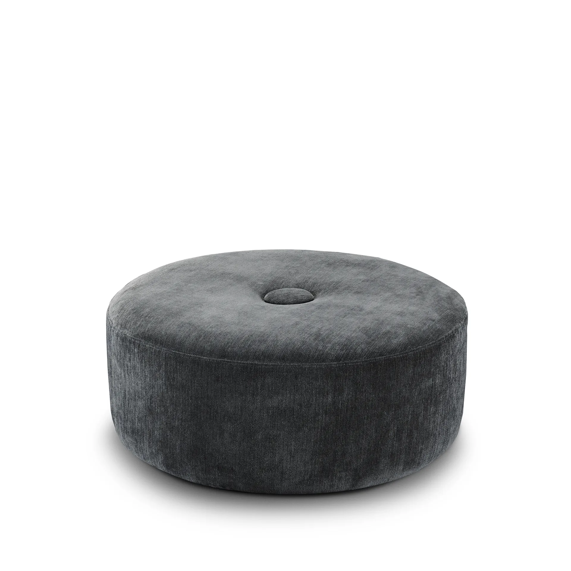 Wheel fotpall 1 knapp Ø80 cm, tyg grå Eilersen