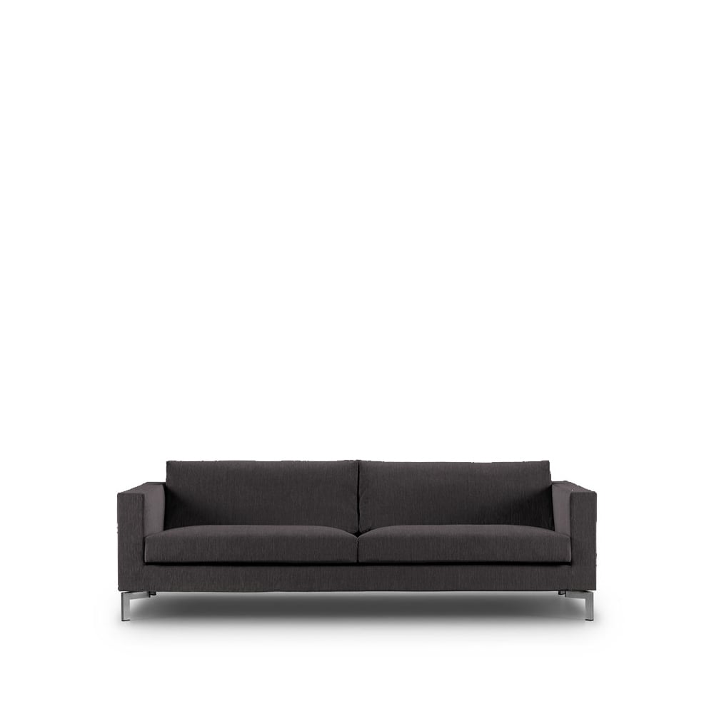 Eilersen Zenith soffa 3-sits gravel 0016 mörkgrå-stål-220 cm