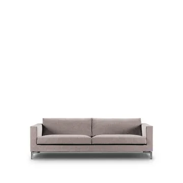 Zenith soffa - 3-sits, gravel 07 beige-stål-220 cm - Eilersen